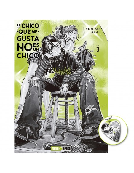 El chico que me gusta no es un chico 03 + púa colgante y portada alternativa